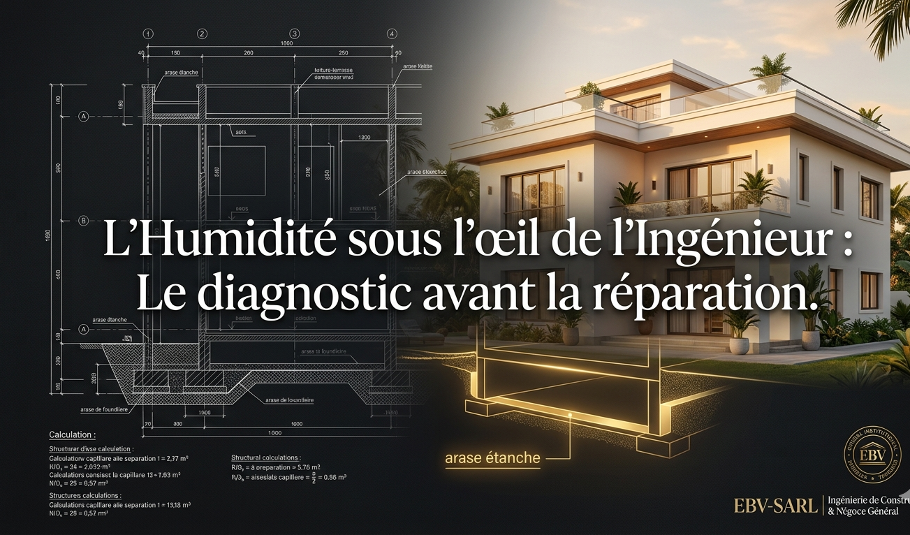 Diagnostic humidité mur Bamako - EBV-SARL, Entreprise d'Ingénierie de Construction